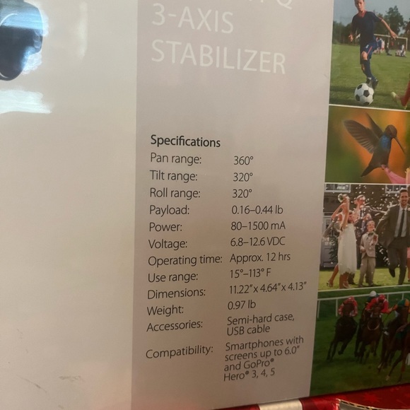 ZHIYUN Smooth-Q 3-Axis Handheld Smartphone Gimbal Stabilizer - Black Sealed - Picture 6 of 7